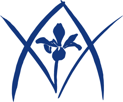 Duke Gardens logo in blue